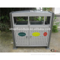 Environmental protection 3 compartment recycle bin,outdoor metal recycle bins